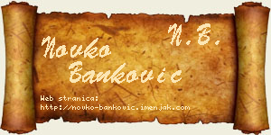 Novko Banković vizit kartica